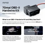 70mai Hardwire Kit OBD Type-C Réglable – Alimentation Parking 24/7 pour Dashcam – Image 2